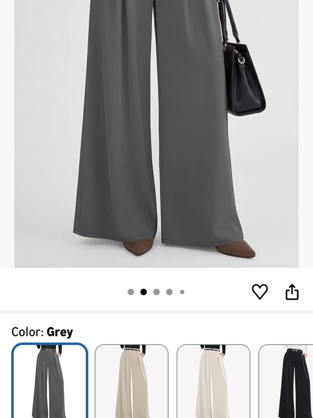 Grey Wide-Leg Women's Pants — Elegant Everyday Staple